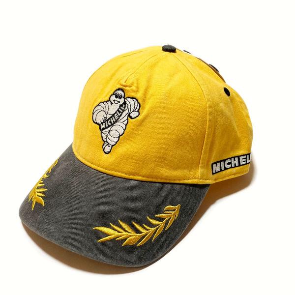 MICHELIN 5パネルキャップ ロゴ入り ストリート カジュアル スポーティ トレンド ユニセックス インポート YELLOW 海外ブランド 古着界隈
