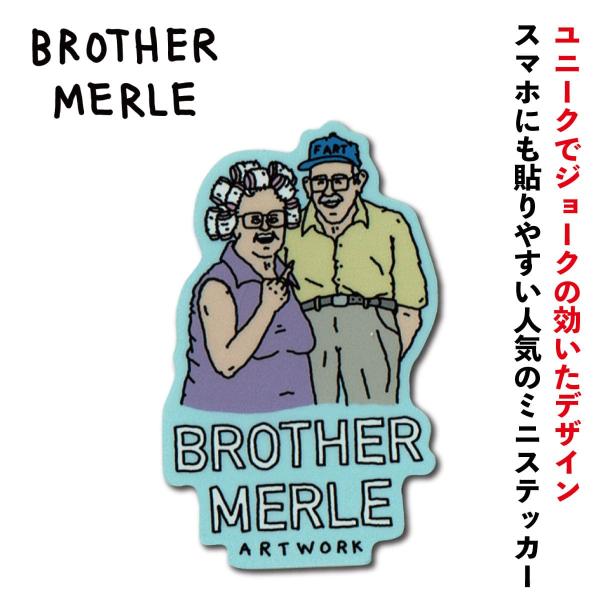カナダでスケートボーダーとしてだけでなくイラストレーターとしても活躍するGAB LALANDEのブランド『BROTHER MERLE（ブラザーマール）』ステッカー入荷しました♪パロディなどシニカルで独特なユーモアを持つデザインはアメリカのア...