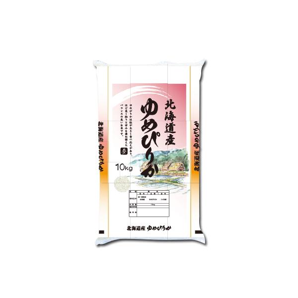 米袋10kg用 北海道産 ゆめぴりか 水田風景 ニューラミネートパック サイドスルー HM41C 100枚セット