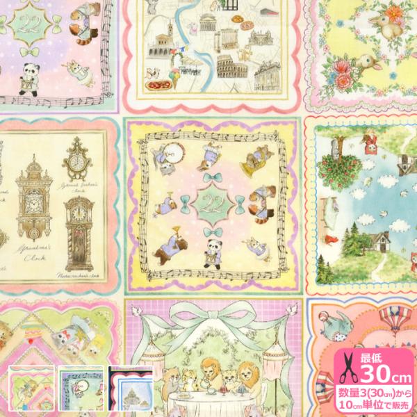 22fabric ハンカチコレクター 60ローンビンテージフィール ローン 猫柄