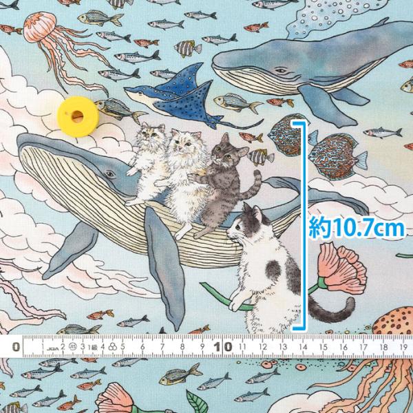 猫型ポーチ おとぎの国の猫と仲間たち　　ハンドメイド　クジラと猫 猫型ポーチ おとぎの国の猫と仲間たち ハンドメイド クジラと猫