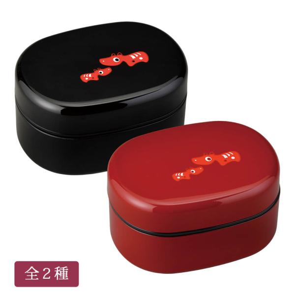 赤と黒の弁当箱 5個セット 小判弁当 赤べこ 全2種 弁当箱 ランチボックス かわいい ご当地 民芸