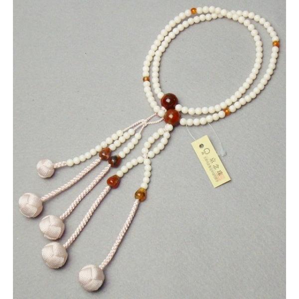日蓮宗本式数珠白珊瑚 サンゴ 赤苔瑪瑙8寸 丸玉 小田巻梵天房 房色 薄ピンク パワーストーンコーラルアゲート天然石赤コケメノウ数珠女性念珠念 Buyee Buyee