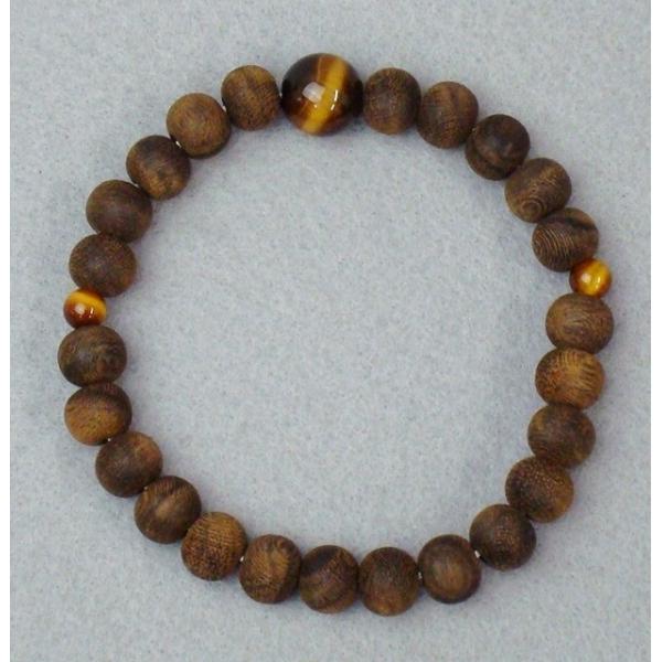 数珠ブレスレット女性用男性用薫珠シャム柿虎目石仕立８ミリ玉pケース入メール便送料無料虎眼石伽羅京念珠腕輪数珠