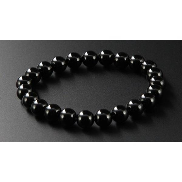 数珠ブレスレット 女性用 男性用 オニキス オニキス ストレート ８mm玉 箱なし メール便送料無料 黒瑪瑙 京念珠 腕輪数珠
