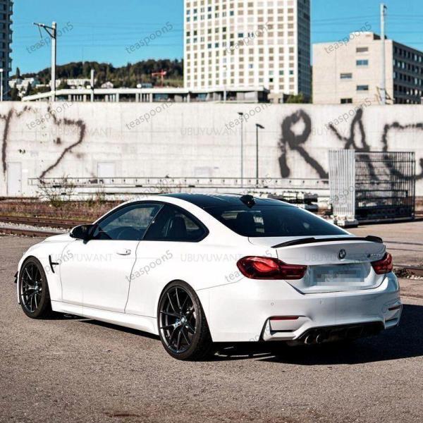 BMW F32 4シリーズ428I 435I 2 DRクーペ2013-2019 CSスタイルF32 リアルカーボン カスタム 高品質トランクリップスポイラー ウ
