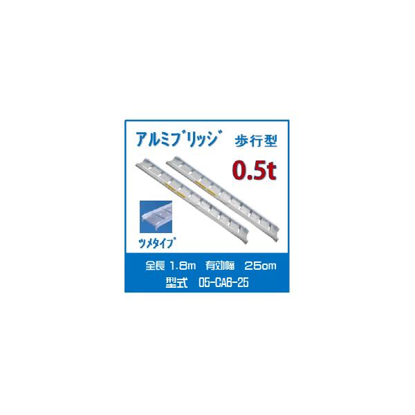05-CA6-25 アルミブリッジ 日軽金 0.5t/セット 歩行型 アングルフック 