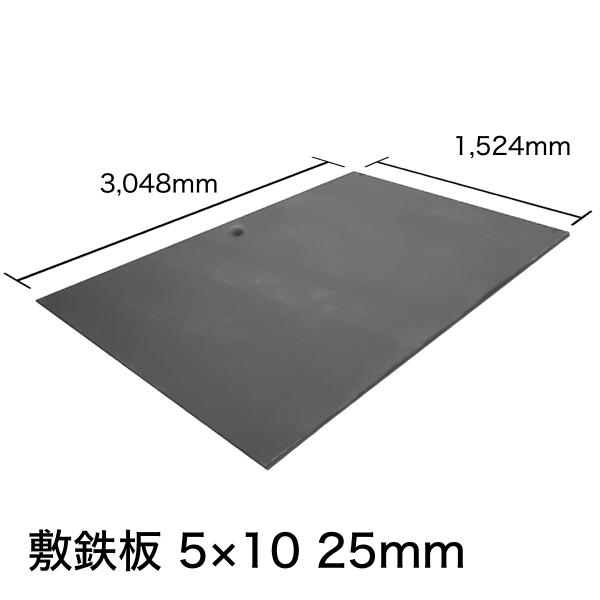 敷鉄板 25mm 5×10 (吊り穴あり)※1枚あたりの価格です。【新品