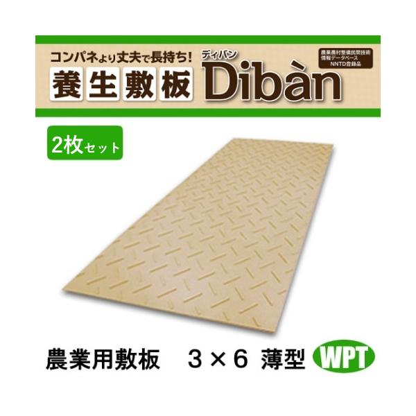ウッドプラスチックテクノロジー 農業用敷板 ディバン Diban 3×6 薄型8mm 2枚セット