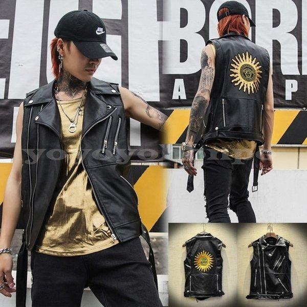 レザーベストメンズ革ベストおしゃれ袖なし革ジャン皮コートノースリーブレザージャケットライダースバイクウェアスリム Nam214 3802 Naimei Nami 通販 Yahoo ショッピング