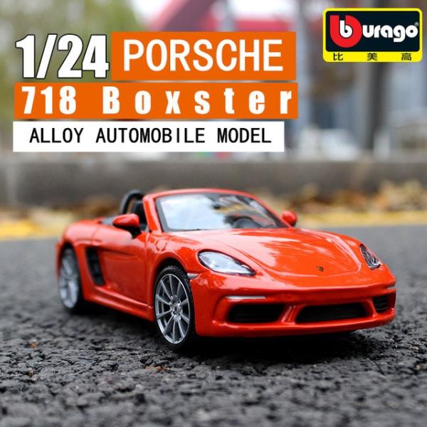 1:24 Porsche ポルシェ 718 BOXSTER レッド 乗用車 外車 高級 合金