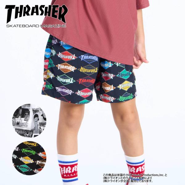 キッズ 水陸両用パンツ スラッシャー 男の子 水着 ハーフパンツ アンパサンド 140cm130 120 110 100 90 センチ THRASHER プール 幼稚園 保育園 小学校 爆買