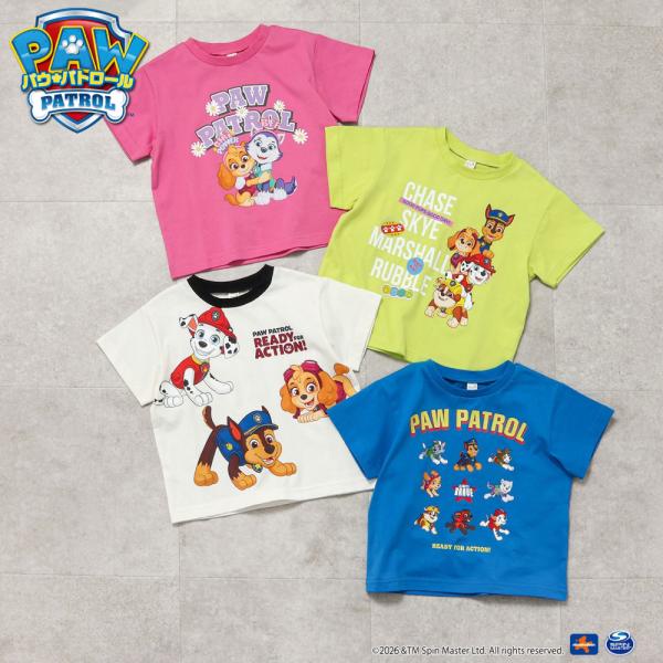 子供服 Tシャツ キッズ パウパトロール 半袖 男の子 女の子 夏 春 秋 130 120 110 100 90 80 センチ キャラクター グッズ 幼稚園 保育園 小学生 アプレレクール