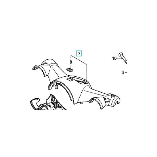 【廃盤】[純正部品] スーパーカブ110(JA07)　ハンドルアッパーカバー　アバグリーン(G109)　
