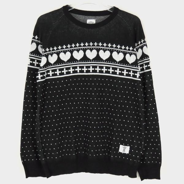 BEDWIN(ベドウィン) C-NECK JACQUARD SWEATER MACLISE (ハート柄ノルディックニット)  【メンズ・トップス・セーター・ラグラン・ブラック/黒】 :N002386803:Nana International - 通販 -  Yahoo!ショッピング