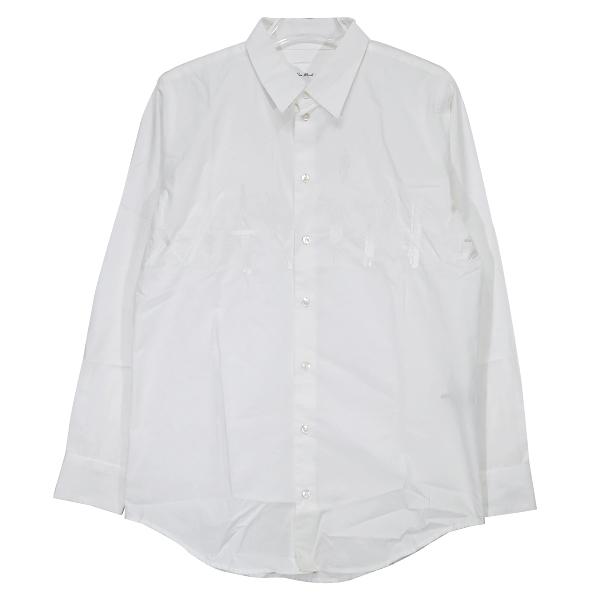 JULIEN DAVID ジュリアン デイヴィッド WAVINGロゴ刺繍シャツ ホワイト