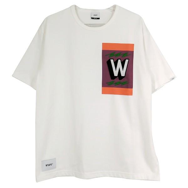 WTAPS ホワイト ロゴ Tシャツ　Ｌ WTAPS Men's 20 Long Sleeve Printed T-Shirt in White WTAPS