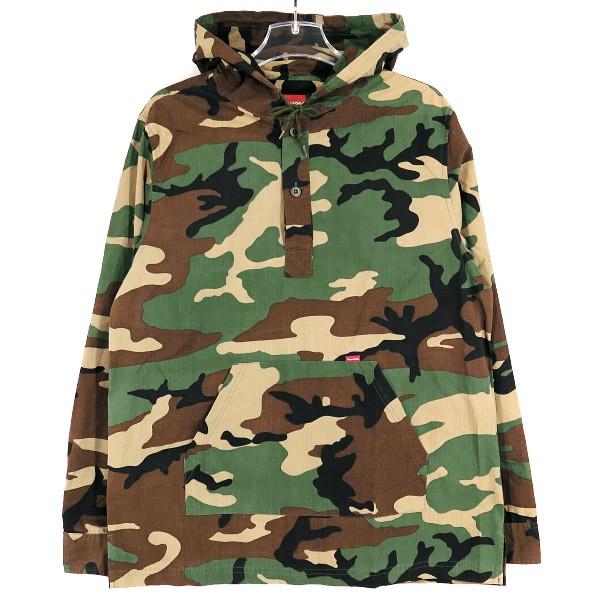 SUPREME シュプリーム 16SS HOODED RIPSTOP PULLOVER SHIRT リップストッププルオーバーシャツ ウッドランド