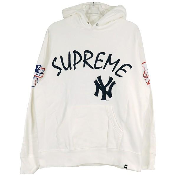 SUPREME シュプリーム × New York Yankees ×'47 BRAND 15SS HOODED SWEATSHIRT  ニューヨークヤンキース プルオーバーパーカー