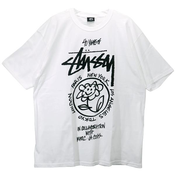 ステューシー Tシャツ STUSSY Marc Jacobs 40WT TEE マーク ジェイコブス ワールドツアー STUSSY40周年記念  ホワイト 白