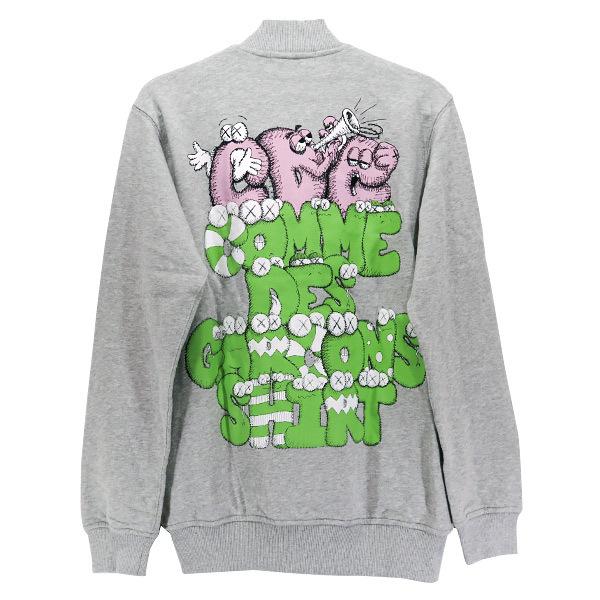 極美品 コムデギャルソン × KAWS コラボ パーカー グレー　大きめ XL COMME des GARCOS SHIRT/コムデギャルソンシャツ KAWSコラボT