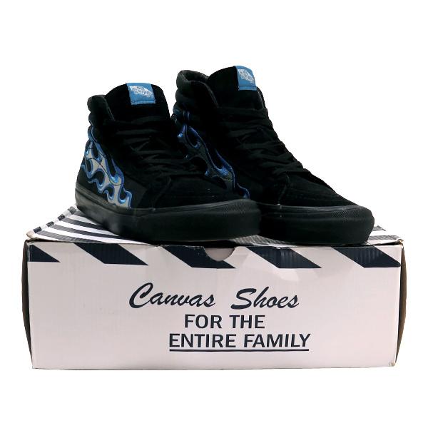 WTAPS ダブルタップス x VANS バンズ 18SS SK8-HI LX VN0003T0UA2 スケートハイ ブラック ブルーフレーム ヴァンズ ファイヤーパターン スニーカー WTAPS ダブルタップス x VANS バンズ 18SS SK8-HI LX VN0003T0UA2 スケートハイ ブラック ブルーフレーム ヴァンズ ファイヤーパターン スニーカー