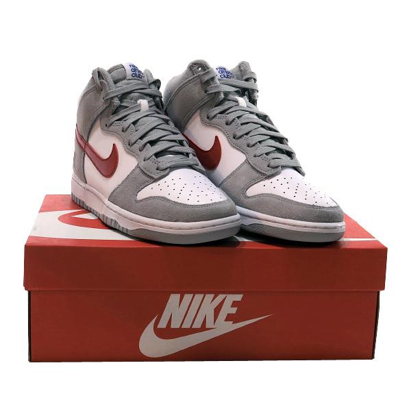 NIKE ナイキ NIKE DUNK HI RETRO SE DJ6152 001 ナイキ ダンク ハイ レトロ シーズナルエディション ライト  スモーク グレー ジム レッド ホワイト
