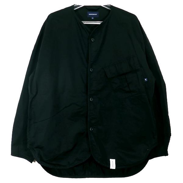 DESCENDANT ディセンダント 19AW REMNANTS MOLESKIN LS SHIRT 192TQDS-SHM03 レムナンツ  モールスキン ロングスリーブ シャツ ブラック 長袖