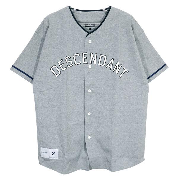 DESCENDANT ディセンダント 22SS BEARS SS 221ATDS-CSM24 ベアーズ ベースボール ショートスリーブ シャツ グレー