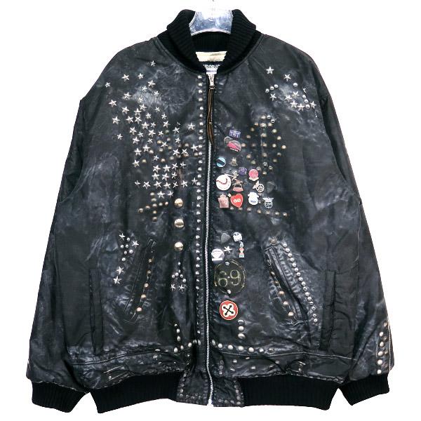 NEIGHBORHOOD ネイバーフッド 22AW STUDS RIDERS VE JK.PE 222UTNH-JKM02 スタッズ ライダース  ヴィジュアルエフェクト ジャケット ブラック 転写 アウター