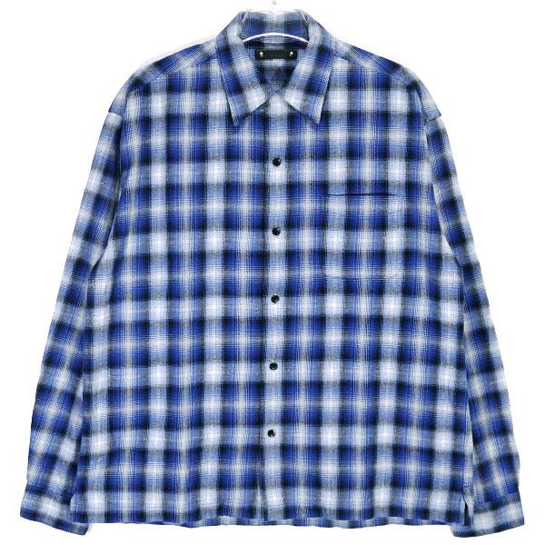 MINEDENIM マインデニム V.NEP CHECK FLANNEL OPNE COLLAR SHIRT 2209 