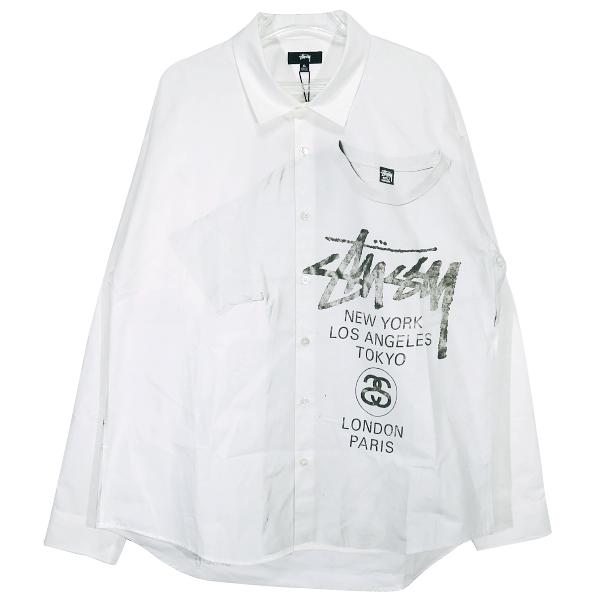 STUSSY ステューシー WORLD TOUR SHIRT ワールドツアー シャツ 長袖 