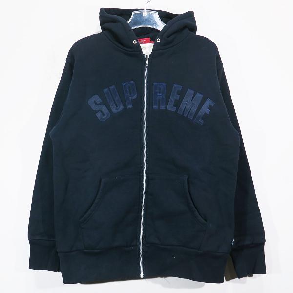 Supreme ネイビー ジップアップパーカー