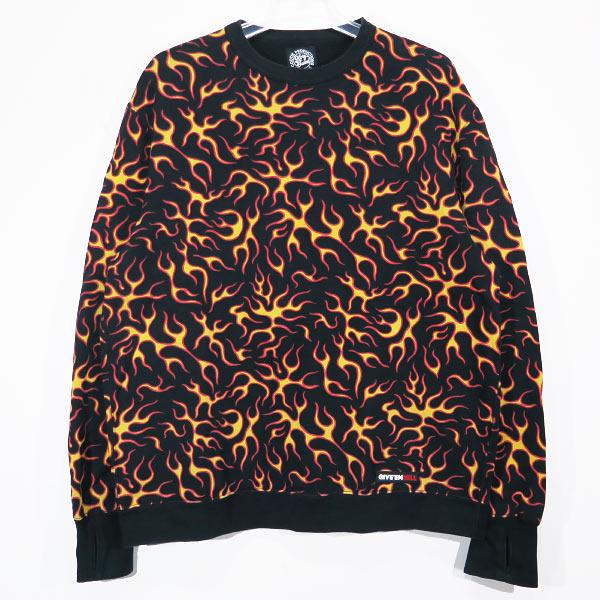 COOTIE PRODUCTIONS クーティープロダクションズ FLAMES CREWNECK L/S