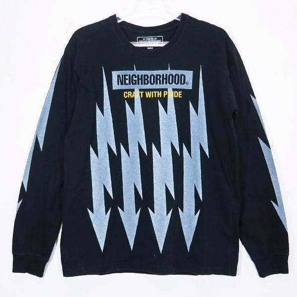 新品未使用 ネイバーフッド ロンT グレー M NEIGHBORHOOD ネイバーフッド ロゴ プリント ロングTシャツ