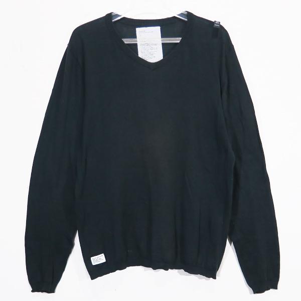 WTAPS ダブルタップス 11AW DECK CREW-V/SWEATER.COTTON 111MADT-KNM05