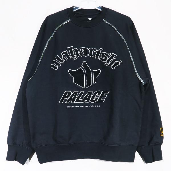 PALACE パレス x MAHARISHI マハリシ SCRIPT APPLIQUE CREW PALACE パレス x MAHARISHI マハリシ SCRIPT APPLIQUE CREW