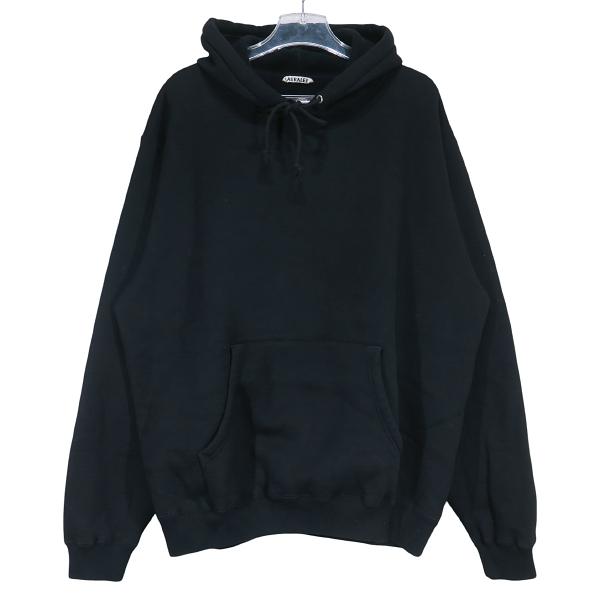 AURALEE オーラリー 黒 パーカー AURALEE オーラリー SMOOTH SOFT SWEAT P/O PARKA A23AP01TU