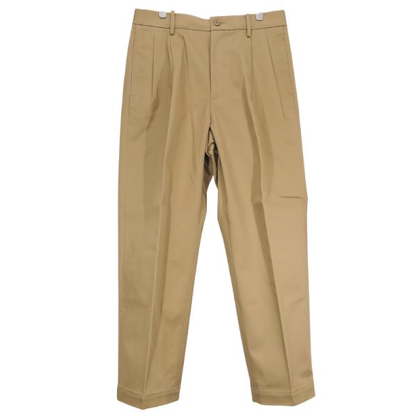 24FW ワコマリア ダブルプリーツ チノトラウザーズ WACKO MARIA/DOUBLE PLEATED CHINO TROUSERS（LIGHT BEIGE