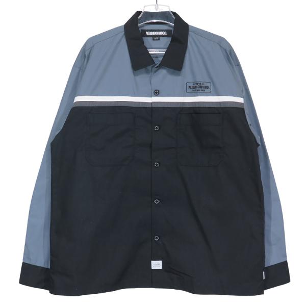 y*h様 希少XL NEIGHBORHOOD ワークシャツ 202TSNH‑SH NEIGHBORHOOD（ネイバーフッド） 25AW CLASSIC WORK BICOLOR SHIRT LS