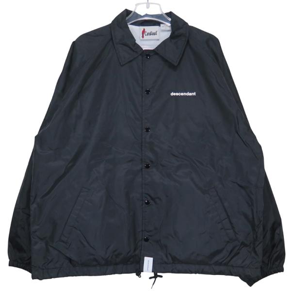 極美品 ディセンダント ナイロンコーチジャケット 軽量 お洒落 ブラック 2 DESCENDANT ディセンダント 20AW SPY HOP COACH JACKET 202NTDS-JKM01S