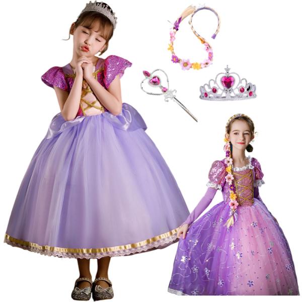 ラプンツェル風プリンセスドレス4点セットを完全解説
