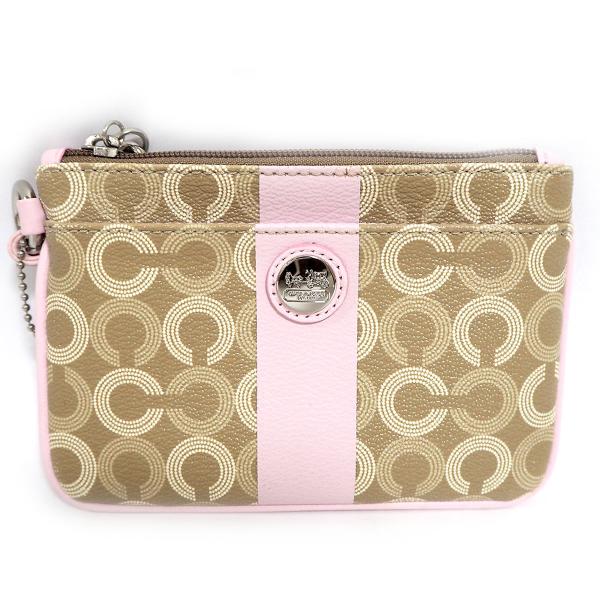 Coach コーチ ポーチ ライトベージュ ピンク レザー ストラップ付き コンパクト 可愛い オシャレ ブランドバッグ 中古 Buyee Servis Zakupok Tretim Licom Buyee Pokupajte Iz Yaponii