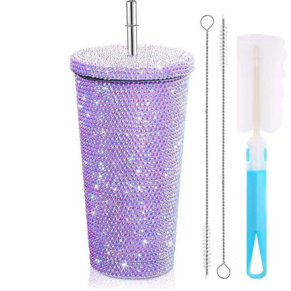 新品　水筒ステンレス マグボトル　ストロー キラキラ 水筒 大容量 保温保冷 7色 タンブラー ストロー キラキラ 水筒 750ml 大容量 蓋付き