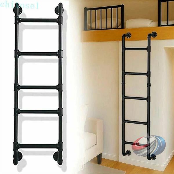 ベッド用 省スペース家具 3 ポイント 収納用品 倍 12 月 店舗の商品 はしご 自由DIY 新生活 晟恒中馳 階段 屋根裏錬鉄製垂直梯子 避難はし壁取り付け式 150
