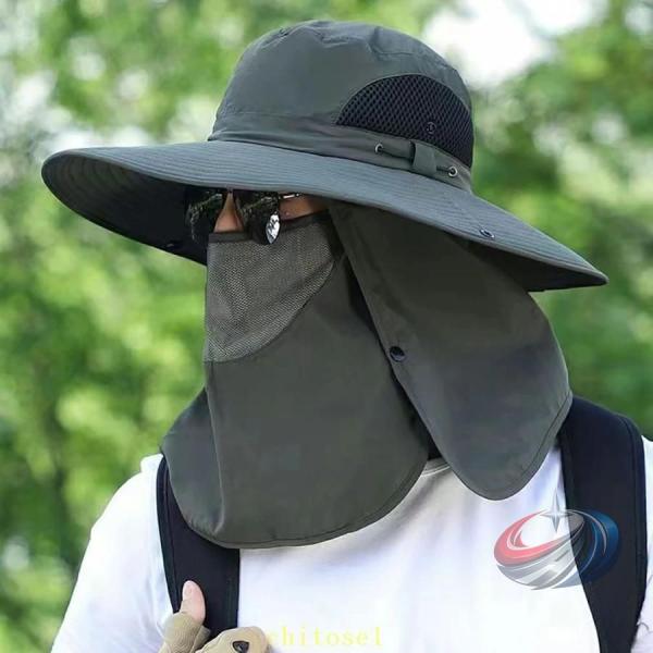 カバー アウトドア用品 帽子 メンズ レジャー 軽量 アウトドア サファリハット つば広 超 晟恒中馳 吸湿速乾 メッシュサンバイザー UVカット 折りたたみ