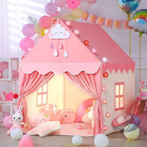 子供用テント ホビー用品 ラグ付き 室内 室内遊び 女の子用 大きな妖精 折り畳み式 城 晟恒中馳 プレイハウスプリンセス テント おもちゃ 幼児 秘密基地