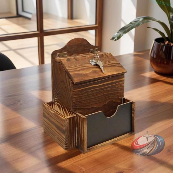 祈願箱 生活用品 寄付箱 投票箱 日常使い 施錠可能 メッセージ収集用 郵便受け オフィス 晟恒中馳 2スロット付き教室 レストラン 農場 結婚式 飲食店 教会