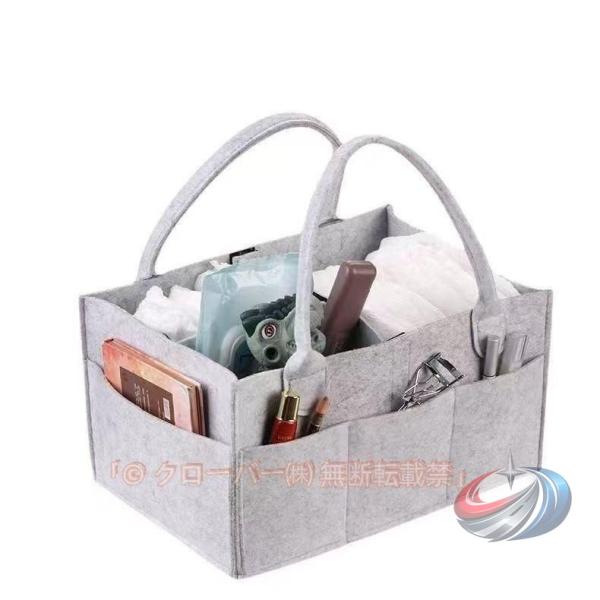 おもちゃ 子供用品 おむつストッカー おむつ収納 ベビー 通園通学 ストック 買いだめ 大容量 晟恒中馳 持ち運び 旅行 お出かけ フェルト生地 バスケット
