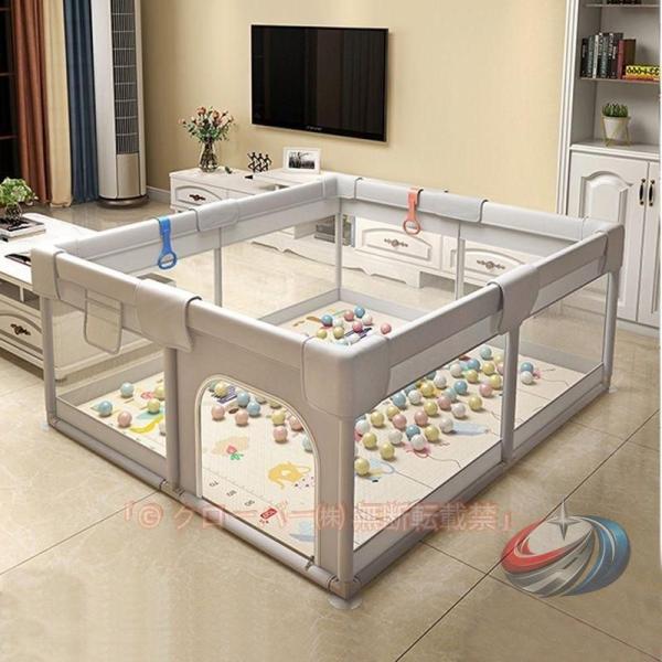 ベビーサークル 子供用品 四角 メッシュ 通園通学 200cm×180cm 約2畳 通常サイズ ファ 晟恒中馳 ハイタイプ お出かけ 成長に合わせて 実用的 使いやすい